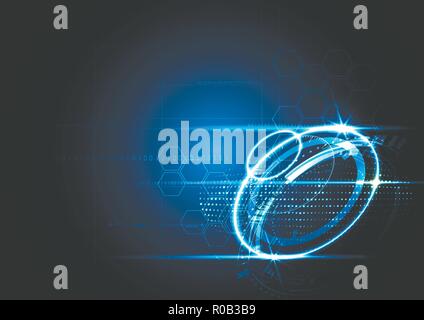 Technological connection abstract background vector design Stock Vector