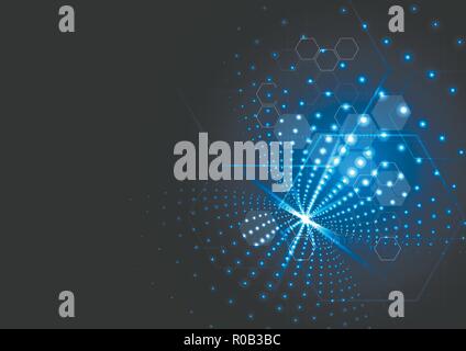 Technological encryption concept abstract background vector design Stock Vector