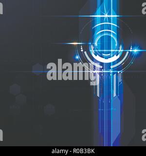 Technological future intelligent abstract background vector design Stock Vector