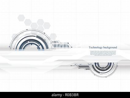 Technological future intelligent interface abstract background template vector design Stock Vector