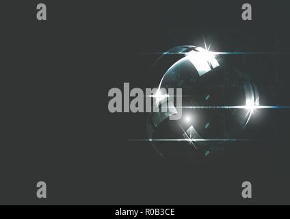 Technological intellectual system abstract background vector design Stock Vector