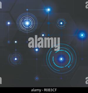 Technological intelligent circuit abstract background vector design Stock Vector