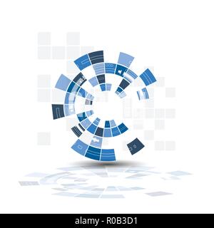 Technological media connection abstract background vector design Stock Vector
