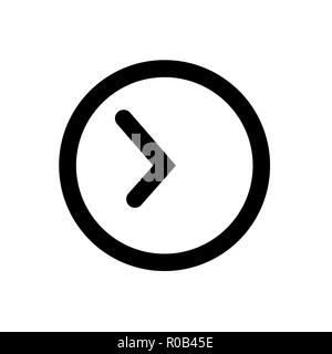 Clock icon in flat style. Clock symbol Stock Vector