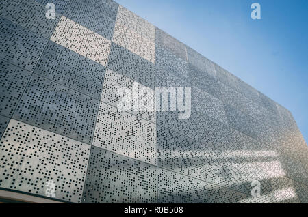 Spain, Catalonia, Barcelona, Raval, Library of the Faculty of Communication Blanquerna (Ramon Llull University) designed by the architectural firm of  Stock Photo