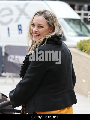 Sharon Marshall with her baby outside ITV Studios  Featuring: Sharon Marshall Where: London, United Kingdom When: 03 Oct 2018 Credit: Rocky/WENN.com Stock Photo