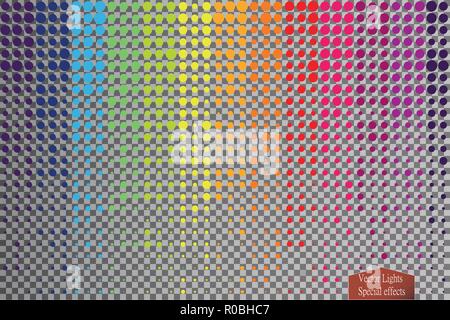 Halftone pattern vector.blue the circles to the background squares Stock Vector