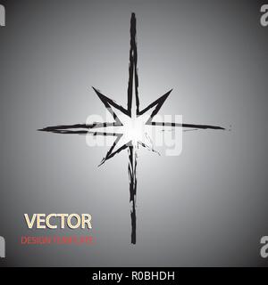Vector Star . Retro Star . Star Background . Black Star . Star Sign . Star Symbol . Star Logo . Star Icon . Stock Vector