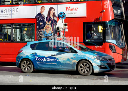 Google Street View camera car in Regent Street, London, England, UK. Stock Photo