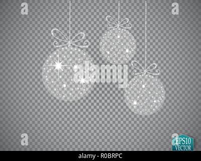 Christmas ornaments made from snowflakes vector illustration. Christmas tree toy Stock Vector