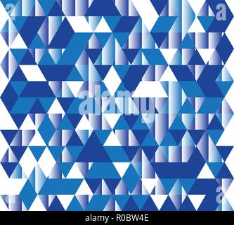 pattern of triangles of different shades of blue Stock Vector Image ...
