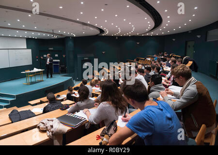 Students in a lecture theater, an auditorium Stock Photo