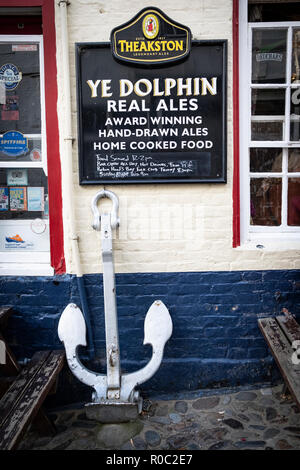 The 'Ye Dolphin' pub and houses in King Street, Robin Hood's Bay ...