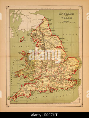 Antique 1845 England and Wales online Map from SDUK Atlas – Bridlington, Hartlepool, York, Sunderland, Druridge Bay, Scarborough, United Kingdom UK