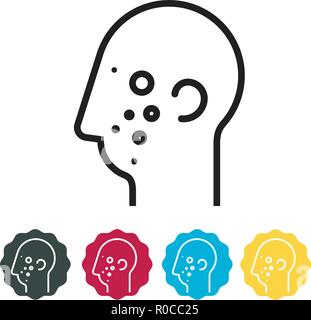 Skin Diseases Icon as EPS 10 File Stock Vector