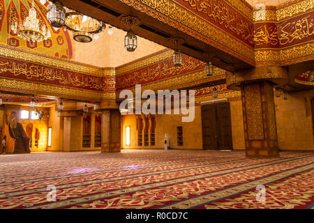 SHARM-EL-SHEIKH, EGYPT - OCTOBER 16, 2018 Interior of Sahaba mosque, Sharm-el-Sheikh Stock Photo