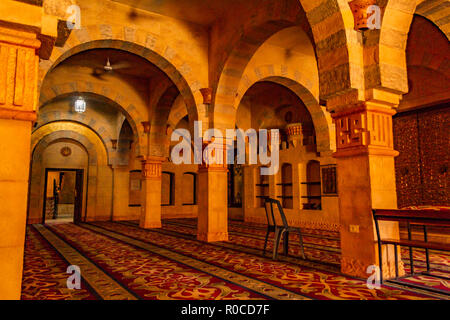 SHARM-EL-SHEIKH, EGYPT - OCTOBER 16, 2018 Interior of Sahaba mosque, Sharm-el-Sheikh Stock Photo