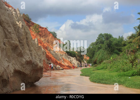 fairytale stream, river through sand stone mui ne vietnam Stock Photo