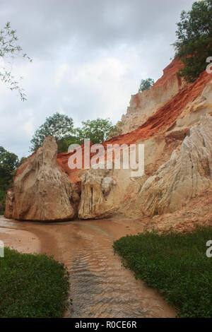 fairytale stream, river through sand stone mui ne vietnam Stock Photo