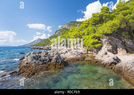 Croatia - The coast of Peliesac peninsula near Zuliana village Stock Photo