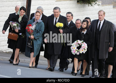 Filming of season 3 of Netflix show 'The Crown'. Tobias Menzies plays Prince Philip visiting the 1966 Aberfan disaster when 144 people died. 'The Crown' have decided to recreate the disaster for the series.  Featuring: Atmosphere Where: Brecon Beacons, United Kingdom When: 03 Oct 2018 Credit: WENN.com Stock Photo