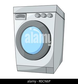 cartoon washing machine design isolated on white background Stock Vector