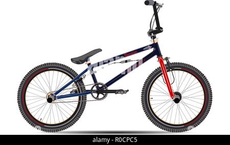 Vector illustration of bmx bike in flat style Stock Vector