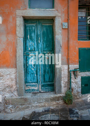 Historic Doorway of a House in Italy, Europe Stock Photo