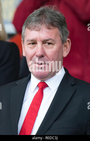Bournemouth, UK. 3rd November, 2018. Former Man Utd player Bryan Robson pre match during the Premier League match between Bournemouth and Manchester United at the Goldsands Stadium, Bournemouth, England on 3 November 2018. Photo by Andy Rowland. . (Photograph May Only Be Used For Newspaper And/Or Magazine Editorial Purposes. www.football-dataco.com) Credit: Andrew Rowland/Alamy Live News Stock Photo