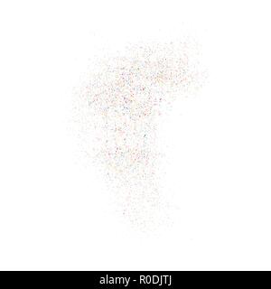 Colorful explosion of confetti  isolated on white  background. Vector illustration,eps 10. Stock Vector