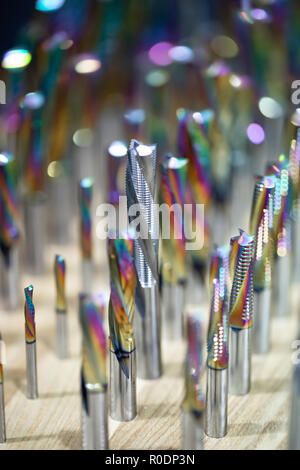 Drill Bits for Metal Set close up. Stock Photo
