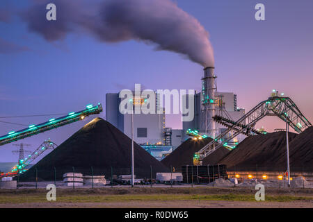 Coal plays a vital role in electricity generation worldwide. Altough modern plants are much more efficient than before, it is not a clean form of elec Stock Photo