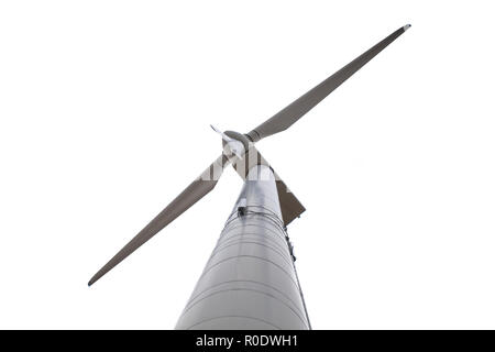 Sustainable Wind Energy Concept on White Background Stock Photo