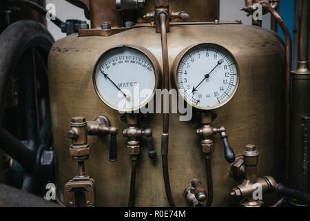 Steam engine, close-up. Stock Photo
