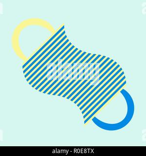 Hygienic shower sponge on a light background. Vector illustration. Stock Vector