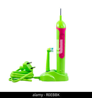 Electrical toothbrush isolated on white. Stock Photo