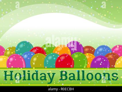 Holiday Background with Balloons Stock Vector