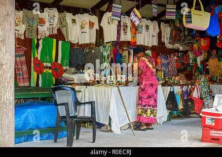 Shop For Tourists Dominica West Indies Stock Photo