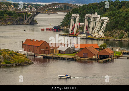 AxTech A-Frame Gantry Cranes, Stavanger Norway Stock Photo - Alamy