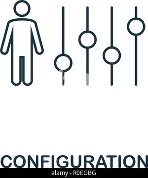 Configuration outline icon. Premium style design from project management icons collection. Simple element configuration icon. Ready to use in web desi Stock Vector