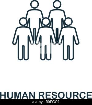 Human Resource outline icon. Premium style design from project management icons collection. Simple element human resource icon. Ready to use in web de Stock Vector