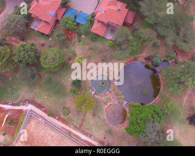 Aerial views from the DJI Phantom of the scenery surrounding the Ngong hills. Stock Photo