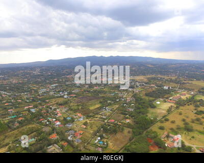 Aerial views from the DJI Phantom of the scenery surrounding the Ngong hills. Stock Photo