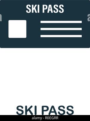 Ski Pass icon. Premium style design from winter sports collection. UX and UI. Pixel perfect ski pass icon for web design, apps, software, printing usa Stock Vector