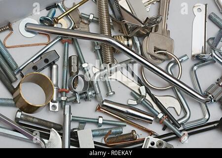 Shiny metal objects Stock Photo
