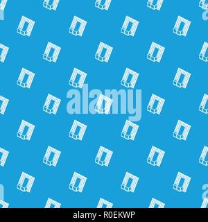 Balcony under roof pattern vector seamless blue Stock Vector