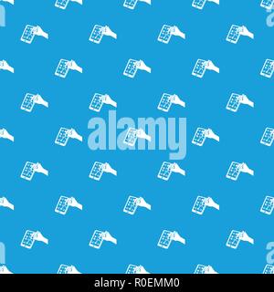 Repair screen smartphone pattern vector seamless blue Stock Vector