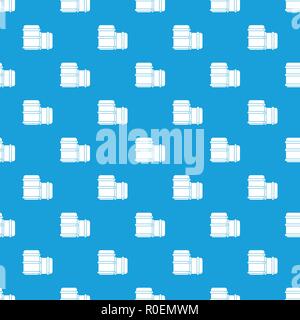 Paintball barell equipment pattern vector seamless blue Stock Vector