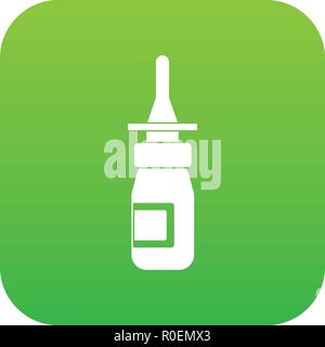 Nasal drops icon digital green Stock Vector