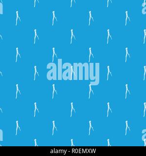 Surgical pliers pattern vector seamless blue Stock Vector